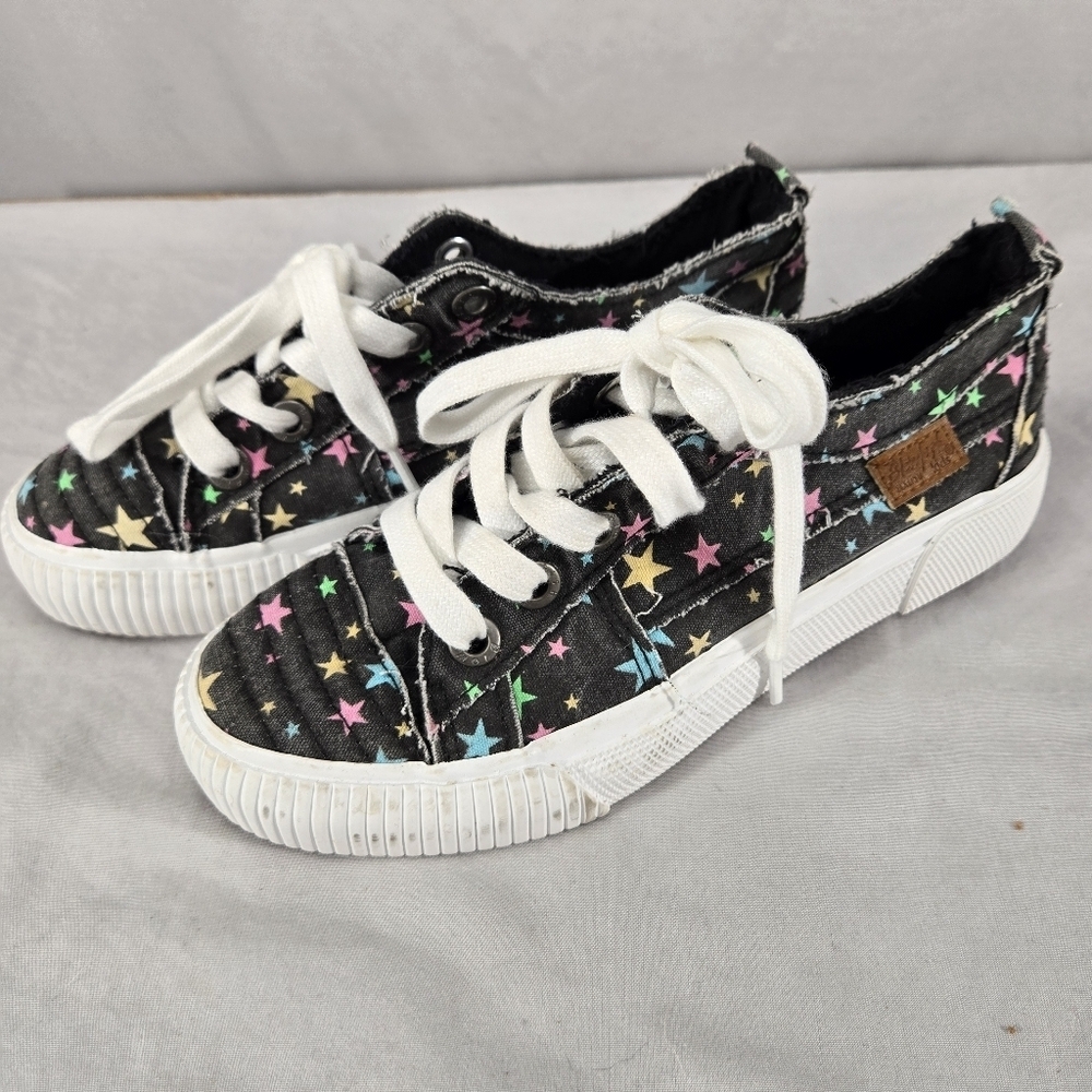 BLOWFISH MALIBU Girls 3 Youth Sneakers Black Stars Skater Casual
